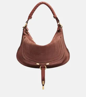 Chlo&eacute; Marcie Small suede shoulder bag