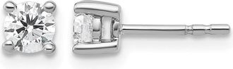 Diamond2Deal 14k Gold 1/2 ct Round Lab Grown Diamond Stud Earrings VS Clarity, D-E Color
