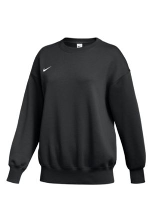 Nike Womens Phoenix Fleece Crew Sweatshirt In Black/white