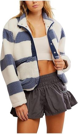 Free People Movement Rocky Ridge Jacket Womens Jacket Rugby Stipes Ivory : XL (Womens 14), Polyester