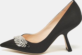 Nicholas Kirkwood Black Grosgrain Monstera Pumps