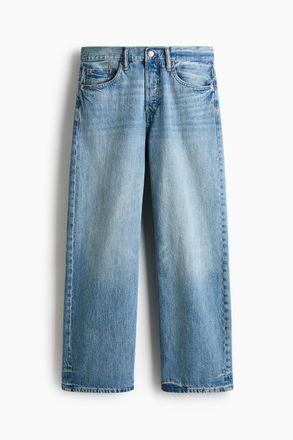 H&M Loose Straight Jeans - Helles Denimblau