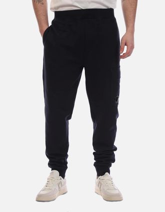 C.P. Company Mens Light Fleece Lens Sweatpants - Black - Size: 35/34/32
