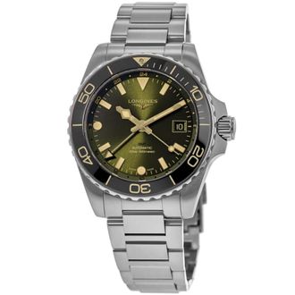 Longines HydroConquest GMT Automatic Green Dial Steel Mens Watch L3.890.4.06.6