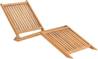 vidaXL Tumbona De Madera Maciza De Teca Vidaxl