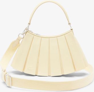 Lacoste Lenglen - Borsa piccola gialla in pelle con logo-Giallo