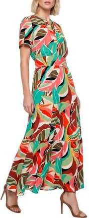 By Design Rio Short Sleeve Tiered Maxi Dress in Rio Land at Nordstrom Rack, Size X-Small