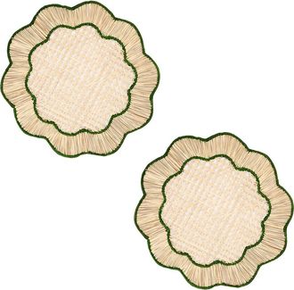 Coro Cora Breezy Placemat - Set of 2 in Green/natural at Nordstrom