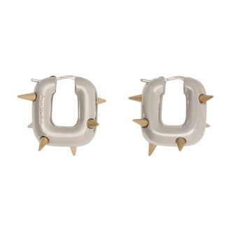 Acne Studios Earrings, female, Gray, Size: ONE SIZE Hoop Spike Earrings