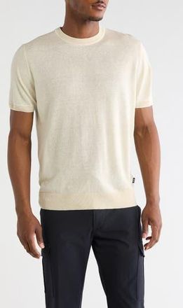 BOSS Jiovanni Linen Blend T-Shirt in Off White at Nordstrom Rack, Size Xxx-Large