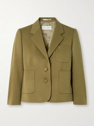 Dries Van Noten Blazer In Twill Di Lana - Giallo