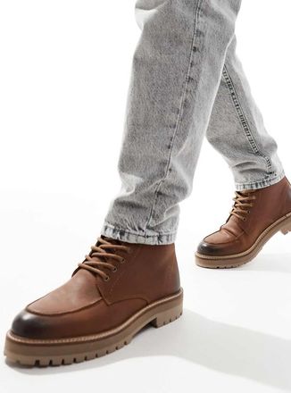 schuh Django - Scarponcini in nabuk color cuoio-Marrone