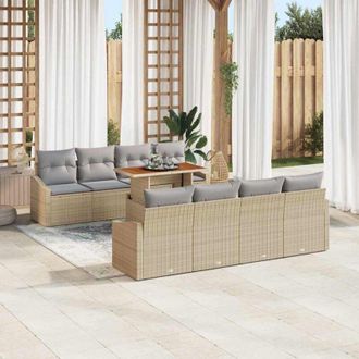 vidaXL Vidaxl - Conjunto De Comedor De Jard&iacute;n Beige, Gris 100 X 55 X 73 Cm