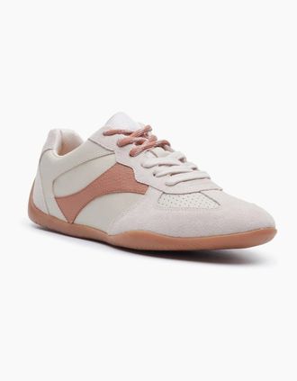Hush Puppies Womens Hush Puppies Jovie Leather Womens TAUPE Trainers - Grey - Size: 6