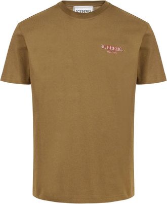 Iceberg Cotton Jersey T-Shirt - Heren - T-shirts - Groen - M - Katoen - Tops