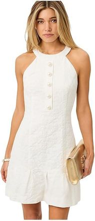 Lilly Pulitzer Drusilla Skirted Rompers Womens Shorts Resort White Floral Jacquard : 16, Cotton/Nylon/Polyester