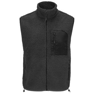 SOLS Fury Sherpa Body Warmer voor volwassenen (Koolstof/grijs/zwart)