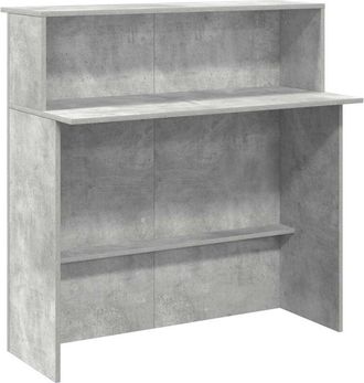vidaXL Mostrador de recepción gris hormigón 100x50x103,5 cm Vidaxl