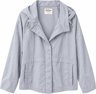 HFX Womens Nylon Water Resistant Lightweight Zip Front Windbreaker Jacket, Tomato