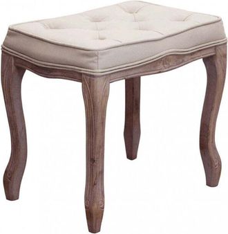 No Brand Sgabello in velluto con struttura in legno elegante 50x36xH47 cm - Beige