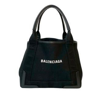 Balenciaga Tweedehands Canvas Marine Cabas Tote S