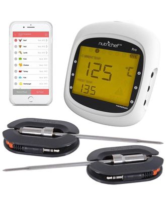 Nutrichef Bluetooth Wireless BBQ Digital Thermometer