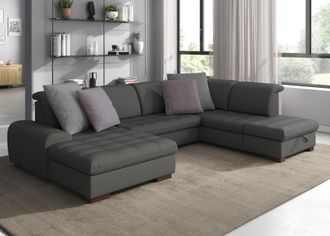 Sit&more Wohnlandschaft »Luxor U-Form« wahlweise mit Bettfunktion, Bettkasten und Kopfteilverstellung