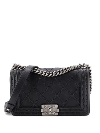 Chanel Paris-Dallas Boy Flap Bag Whipstitch Caviar Old Medium shoulder bag - Zwart