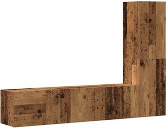 vidaXL Vidaxl - Muebles de tv de pared 3 uds madera vieja madera de ingeniería