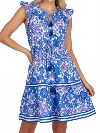 La Plage Berry Mini Dress In Meadow Floral