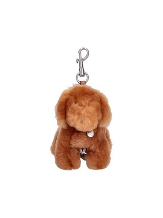 Anya Hindmarch Plush Dog-Shaped Keychain with Detailed Features