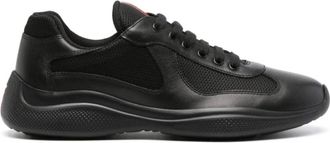 Prada Americas Cup Sneakers - Heren - Schoenen - Zwart - Maat: 44 1/2 EU Leer
