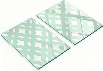 OEM Eleganti E Resistenti Lavagne In Vetro Con Stampa Di Forme Geometriche, 2x40x52 Cm