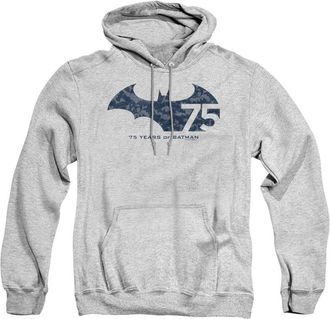 Gildan Batman 75 Year Collage Adult Pull Over Hoodie / Hooded Sweatshirt