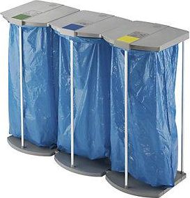 Hailo Soporte Para Bolsas De Basura Con 250 Bolsas De Basura Azules