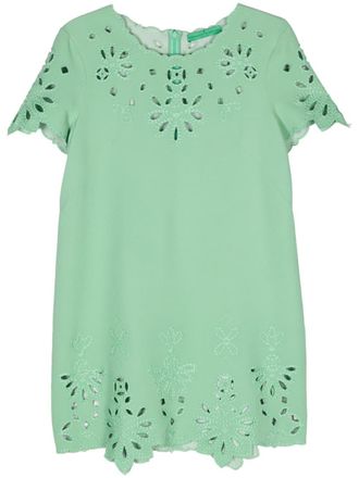 Ermanno Scervino Geribbelde mini-jurk - Groen