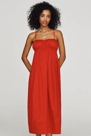 Maeve 100% Cotton Barrel Midi Dress