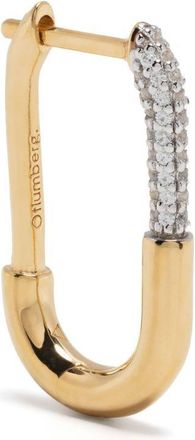 Otiumberg Gold Vermeil Staple Crystal Single Hoop Earring - Womens - Gold