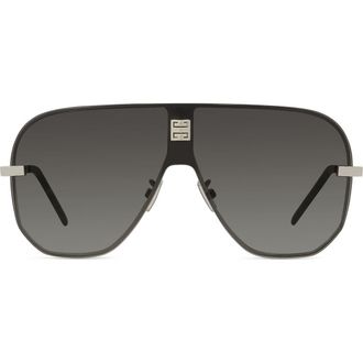 Givenchy 136mm Gradient Mask Sunglasses in Shiny Endura Gold /Gradient at Nordstrom