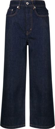 Kenzo high-waist wide-leg jeans - women - Cotton - 30 - Blue