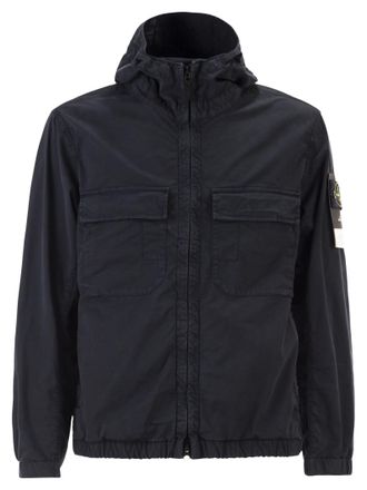 Stone Island Jacke mit Kapuze und Tropfschutz