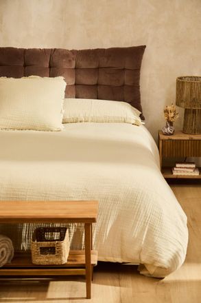 Calma House Funda n&oacute;rdica + 2 funda de almohada color crudo para Cama de 135-150
