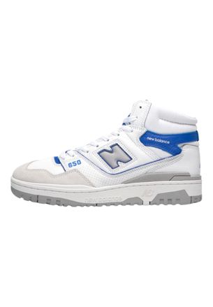 New Balance Mens 650 Sneaker, White/Marine Blue/Angora, 8 UK