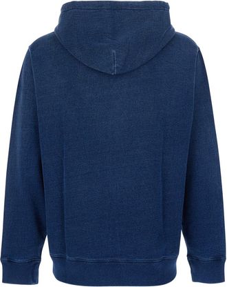 Polo Ralph Lauren Mens Hoodie Denim-Effect Cotton, Blue Sweatshirts Sweater