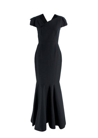 Roland Mouret Limited Edition Selfridges x Roland Mouret Black Assymetric Hem Gown Size M