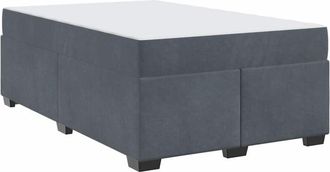 vidaXL Vidaxl - Estructura De Cama Con Colch&oacute;n Gris Oscuro 120 X 190 Cm