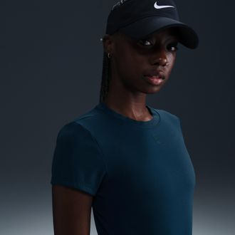 Nike Womens Court Advantage Dri-FIT Short-Sleeve Tennis Top in Blue | HQ2994-478