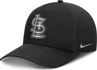 Nike St. Louis Cardinals Rise Nike Mens Dri-FIT MLB A-Frame Trucker Adjustable Hat in Black | NB1E0FBPSCN-HWD