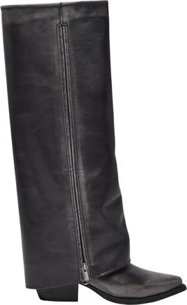 M&eacute;tisse Schoenen, Dames, Grijs, 39 EU, Leer, Texan Boot