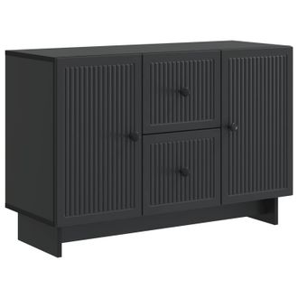 vidaXL Aparador Con Caj&oacute;n Negro 89 X 34,5 X 60 Cm Madera De Ingenier&iacute;a Vidaxl